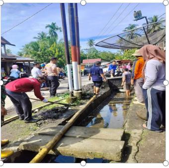 Pemerintah Nagari lareh Nan Panjang Kecamatan VII Koto Sungai Sarik Gelar Gotong Royong massal guna 